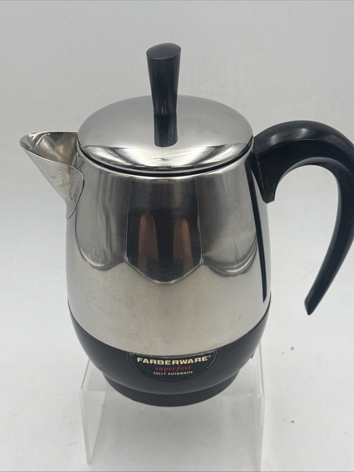 Vtg Farberware Superfast Electric Coffee Percolator Model 134 2-4 Cup TESTED VGC