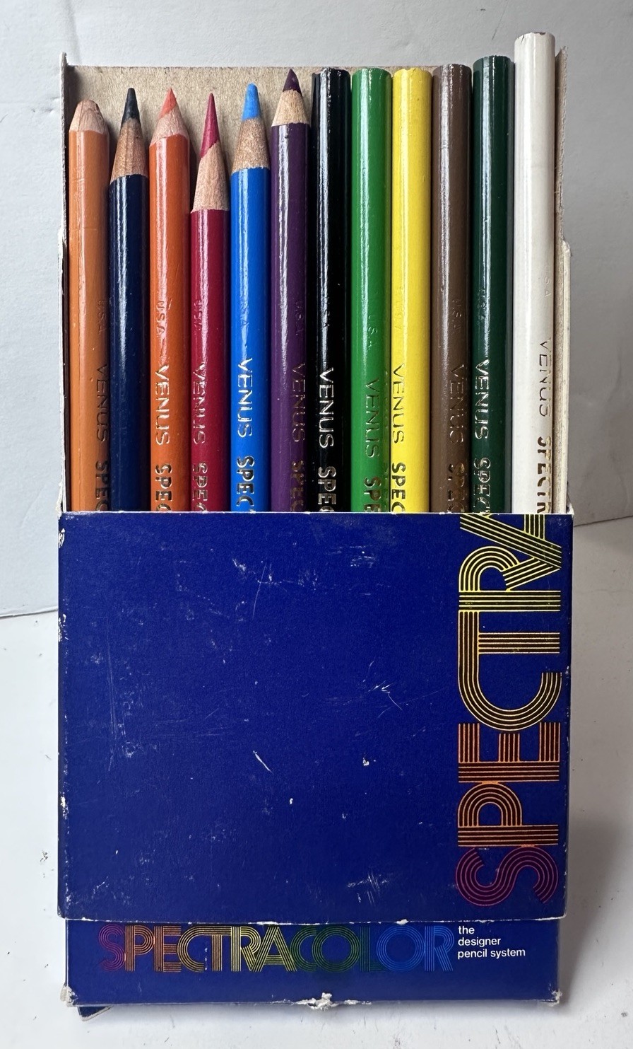 Vintage Faber-Castell Spectracolor 12 Pencil Set 1400-12 USA 6 Unused Complete