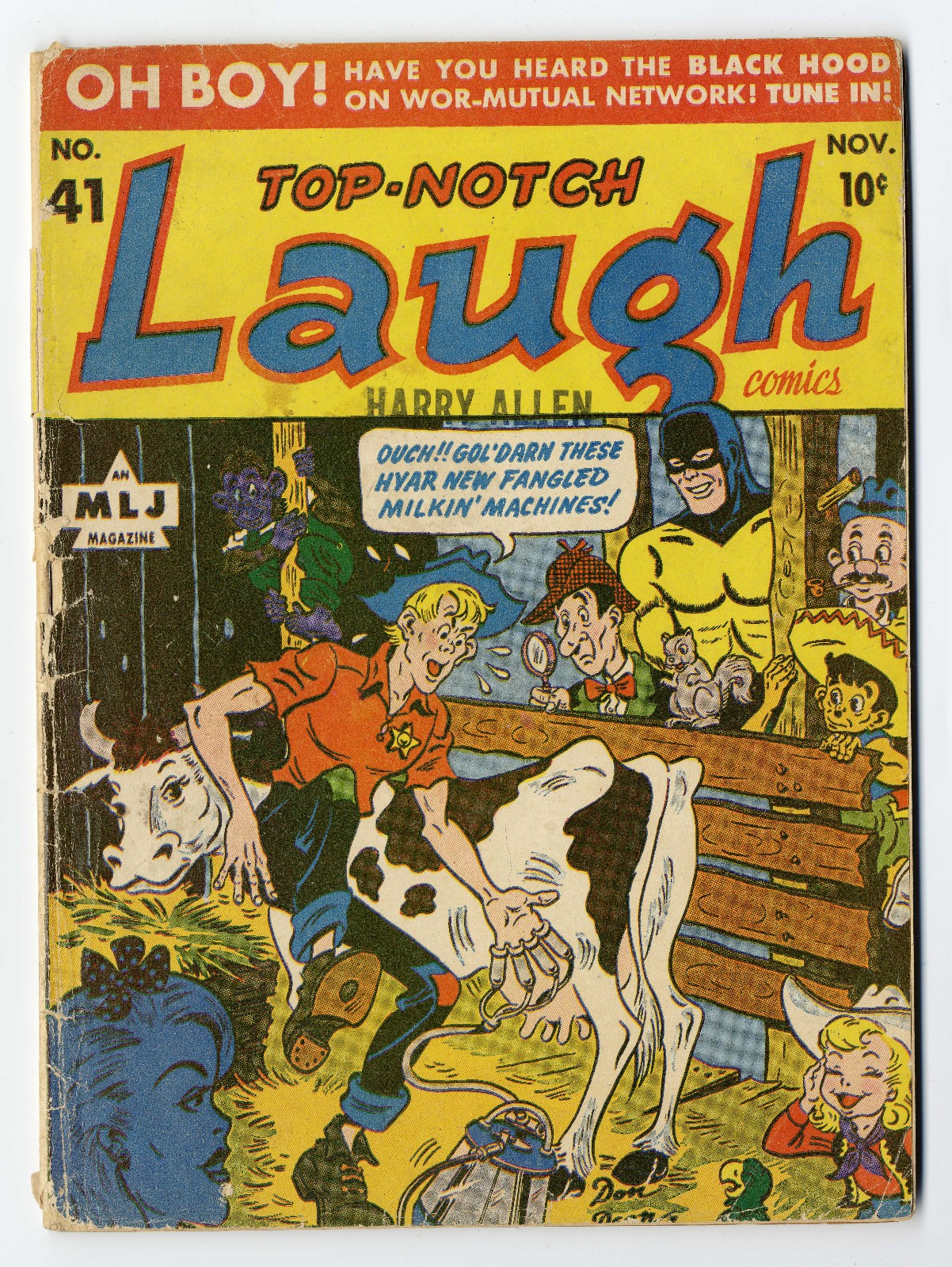 Top Notch Laugh #41 Nov 1943 MLJ Suzie Black Hood