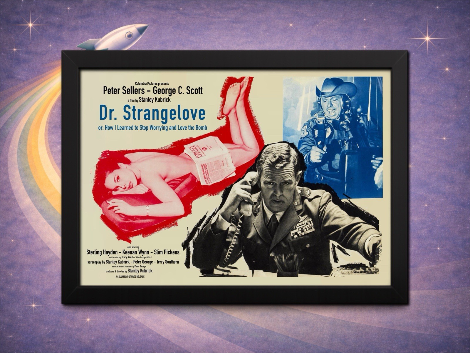 Framed Dr. Strangelove Lobby Card Print • Recreated Italian Design • 12×8