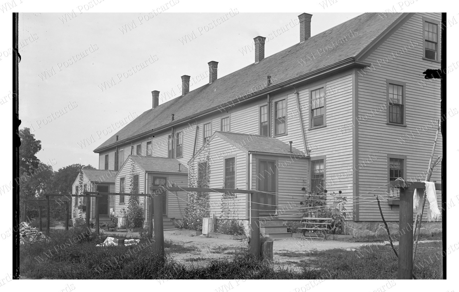 Billerica Massachusetts 1903 Wilson Street Rear Houses Porches Standard Postcard