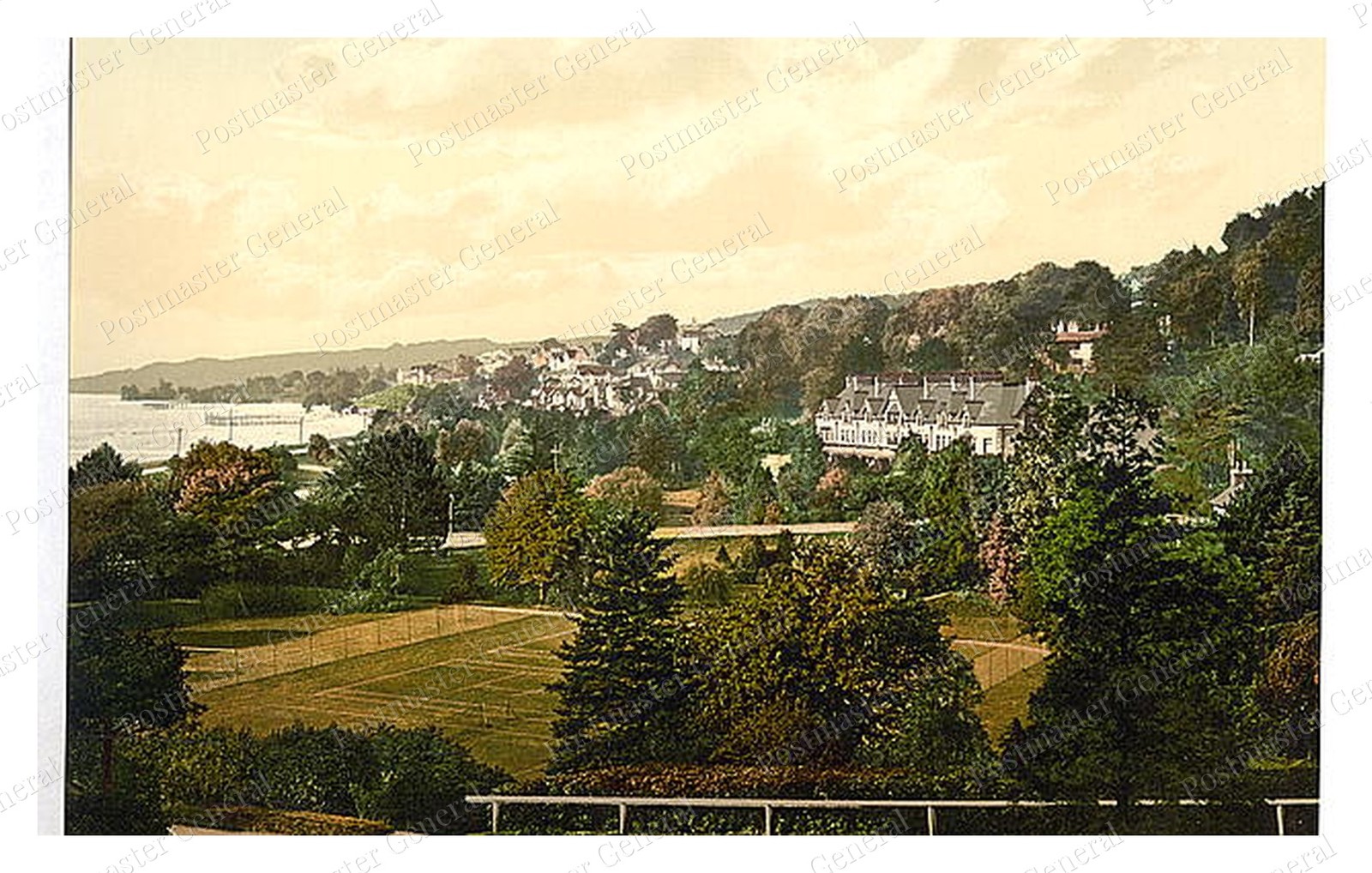 Grange-over-Sands England Hotel View Standard Postcard COPY RPPC