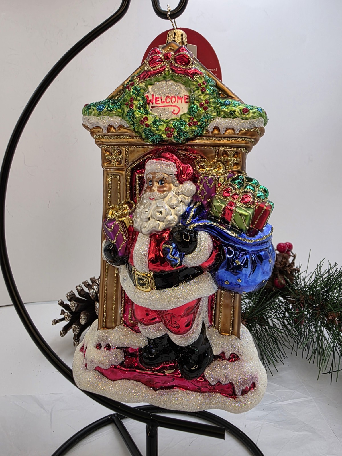 Christopher Radko Knock Knock Nick 1017902 Santa Door Christmas Ornament 7.5 Christopher Radko Knock Knock Nick 1017902 Santa Door Christmas Ornament 7.5