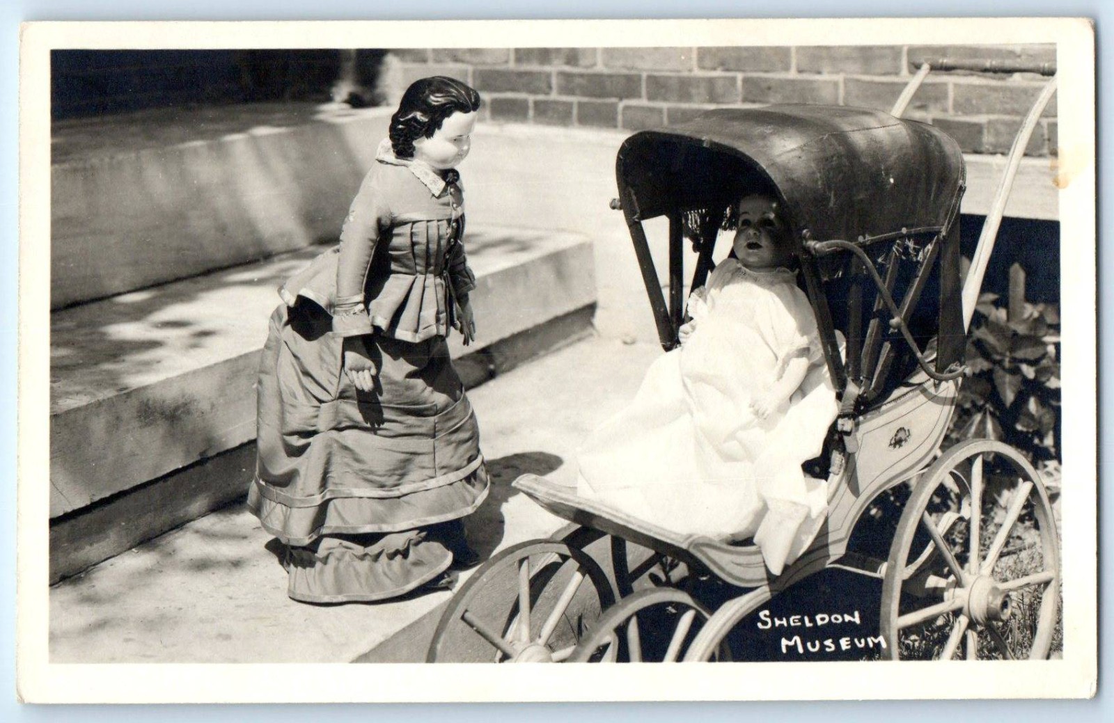 c1940\'s Sheldon Museum Dolls Carriage Middlebury Vermont VT RPPC Photo Postcard