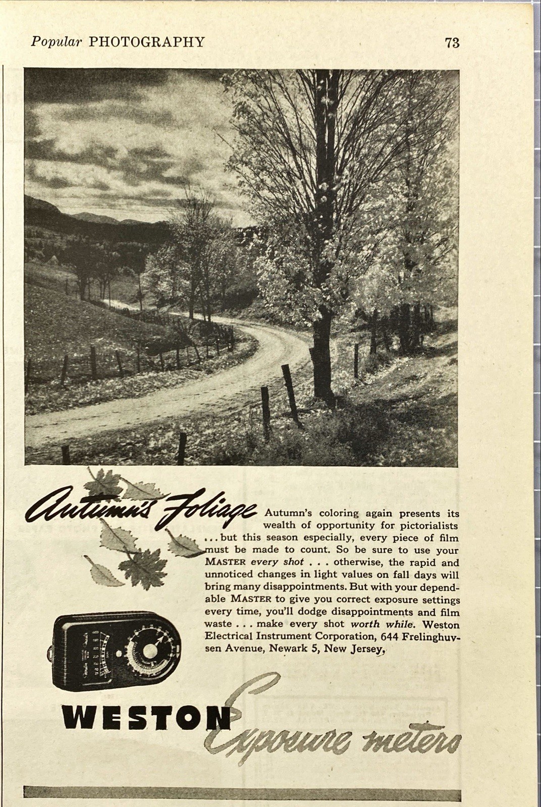 Weston Exposure Meters 
