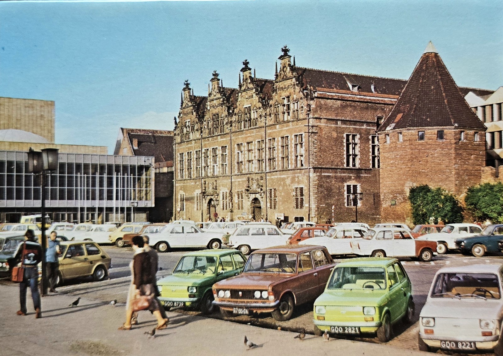 Gdansk Plac Weglowy vintage 1970s old card pc cpa postcard