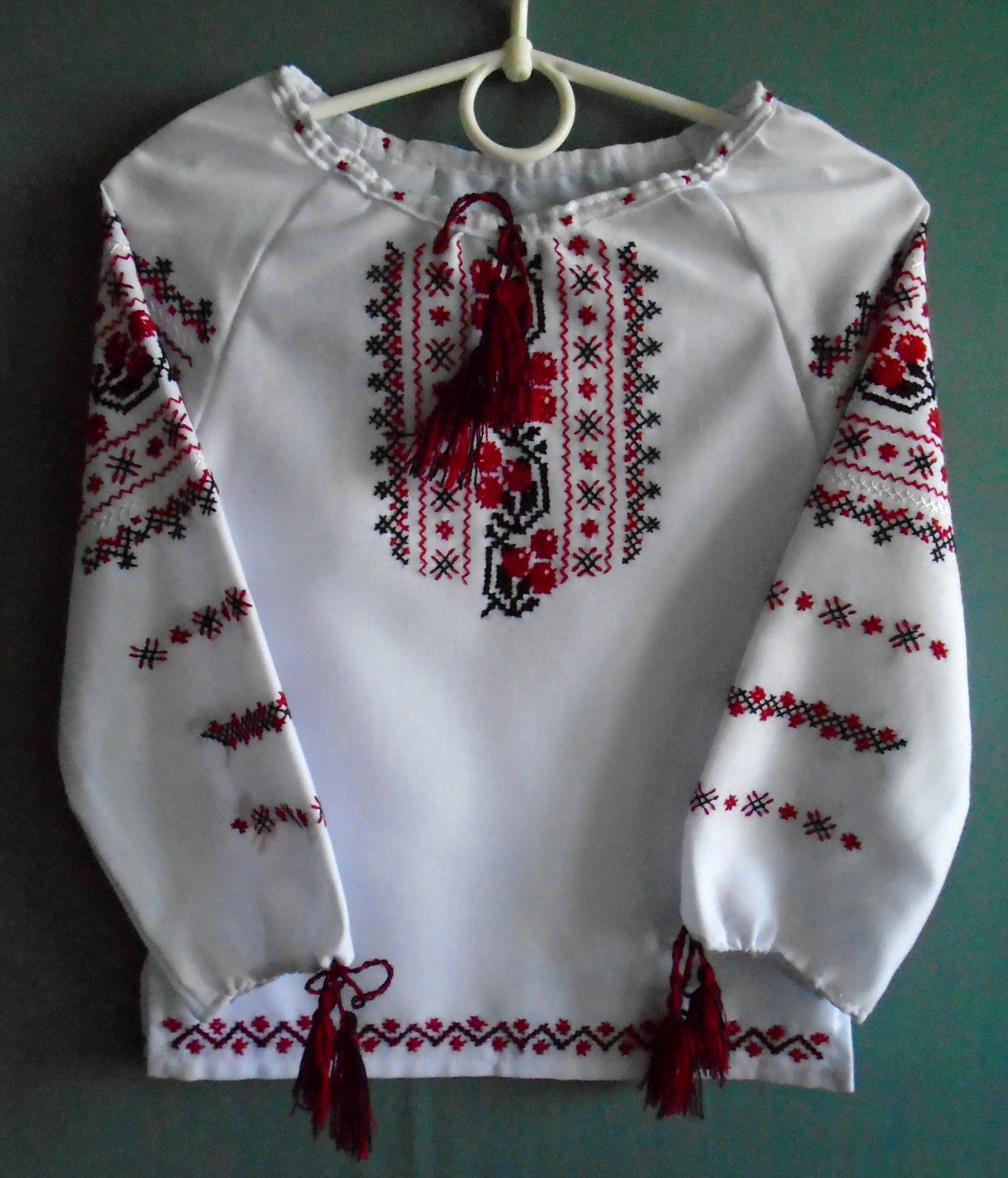 Ukrainian Hand Embroidered Woman\'s Blouse, for Girl of age 1- 2 years, Ukraine