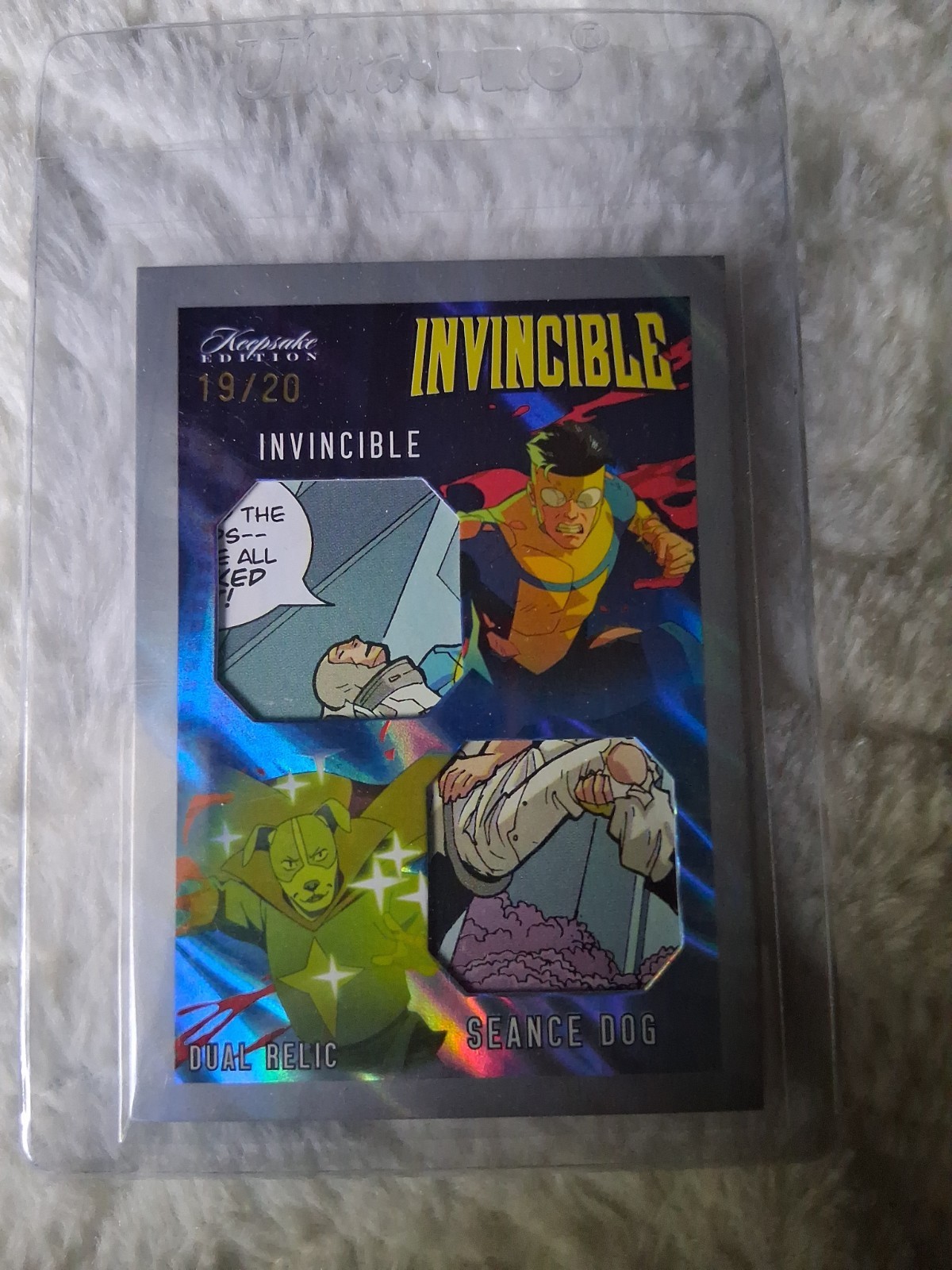 2025 Keepsake Invincible Dual Relic Invincible Seance Dog HOLOGRAPHIC #19/20