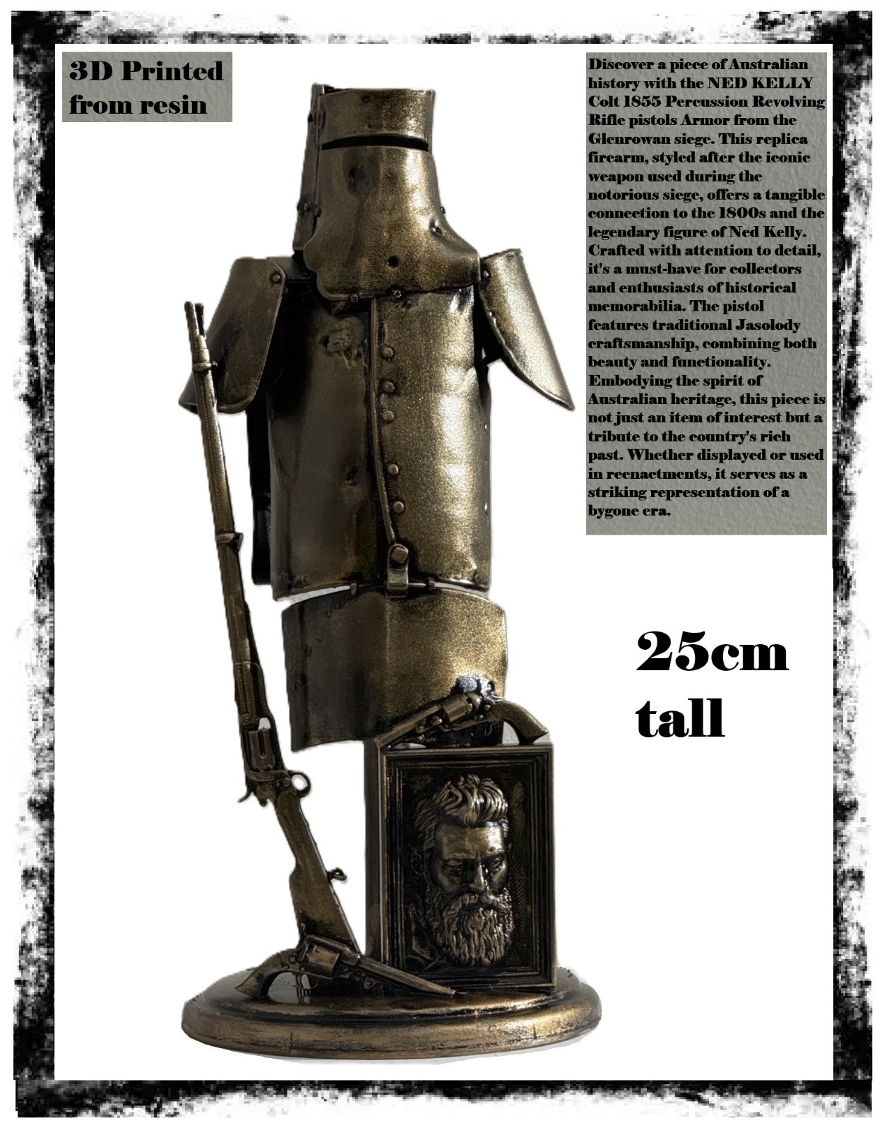 NED KELLY Colt 1855 Percussion Revolving Rifle pistols Armor Glenrowan siege