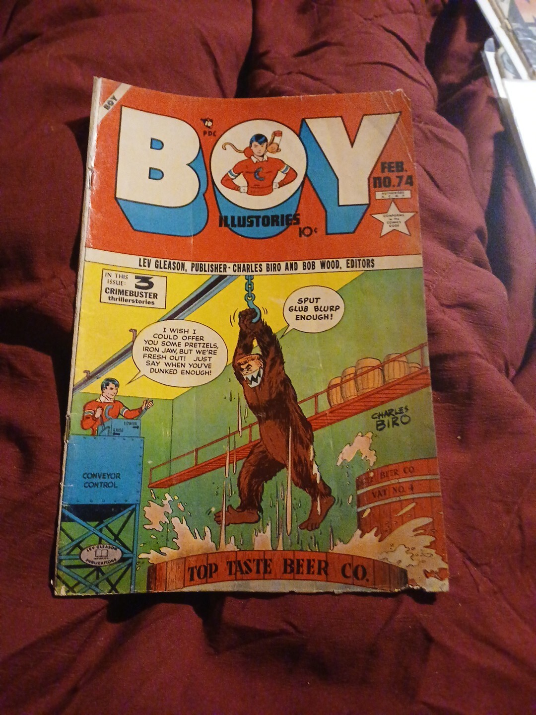 Boy Illustories 74 Comic Book 1952 Lev Gleason Charles Biro Cover Art Golden Age Boy Illustories 74 Comic Book 1952 Lev Gleason Charles Biro Cover Art Golden Age