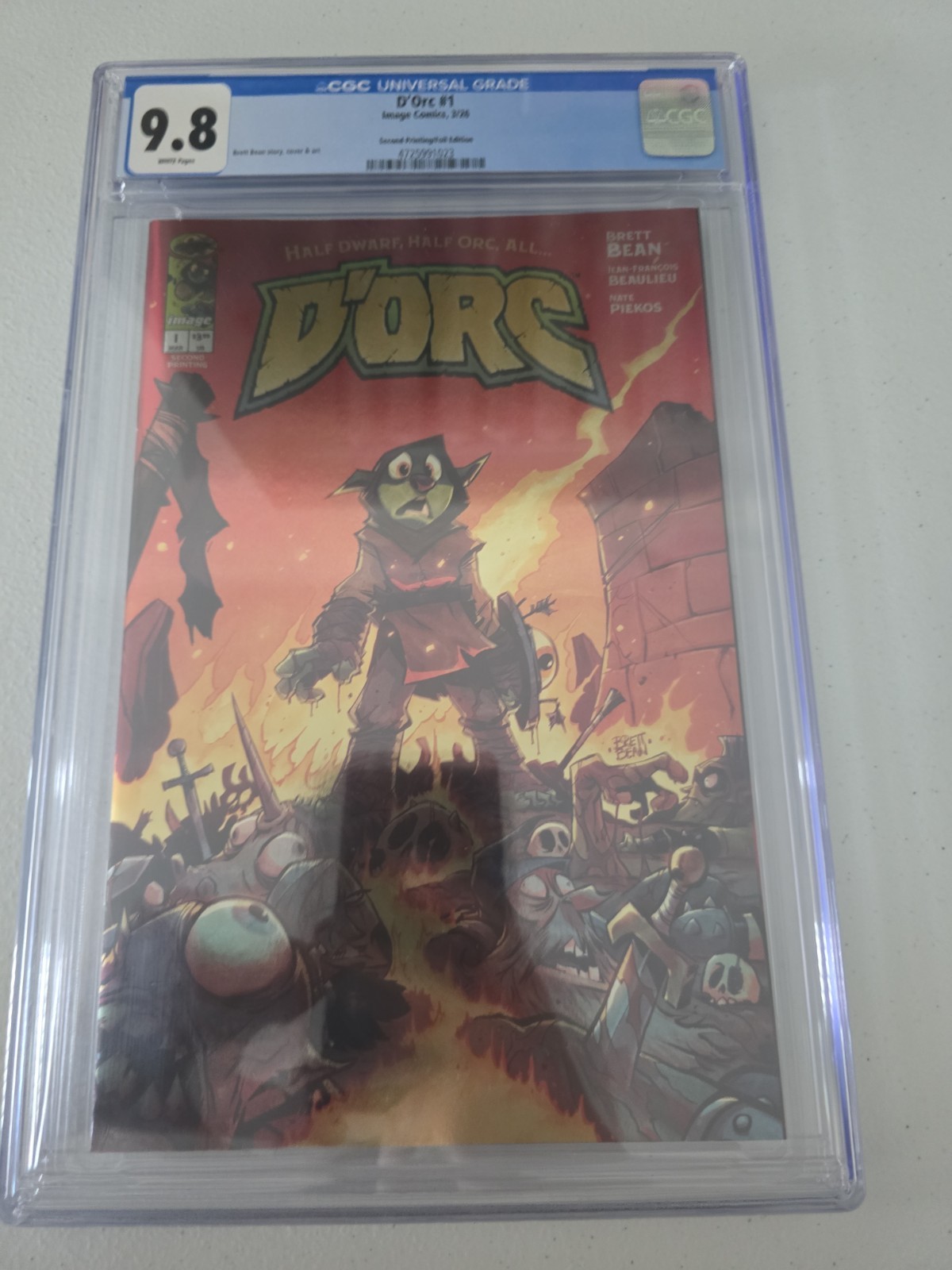 D'Orc #1 CGC 9.8 2nd Print Foil Cover NM/M New Slab D'Orc #1 CGC 9.8 2nd Print Foil Cover NM/M New Slab