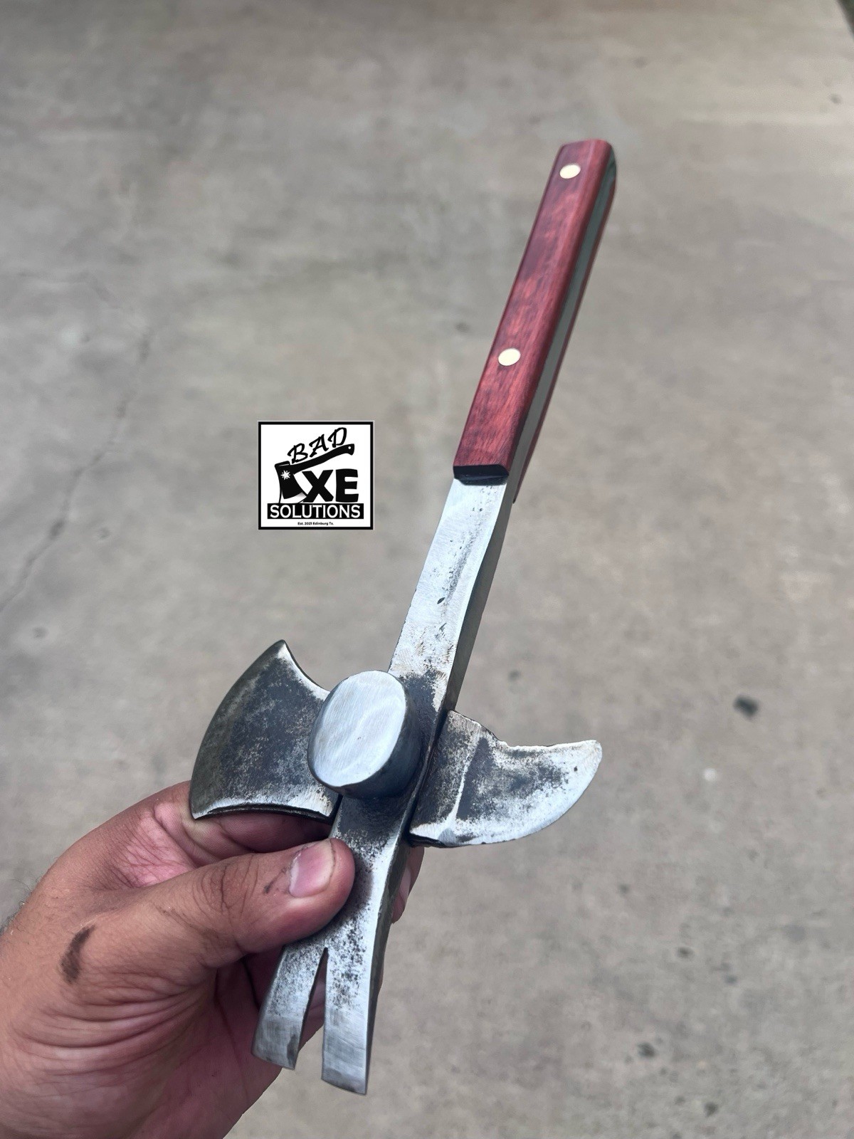 Bad-Axe Bridgeport Hardware Crate Axe w/ Bloodwood Handle, Brass Pins