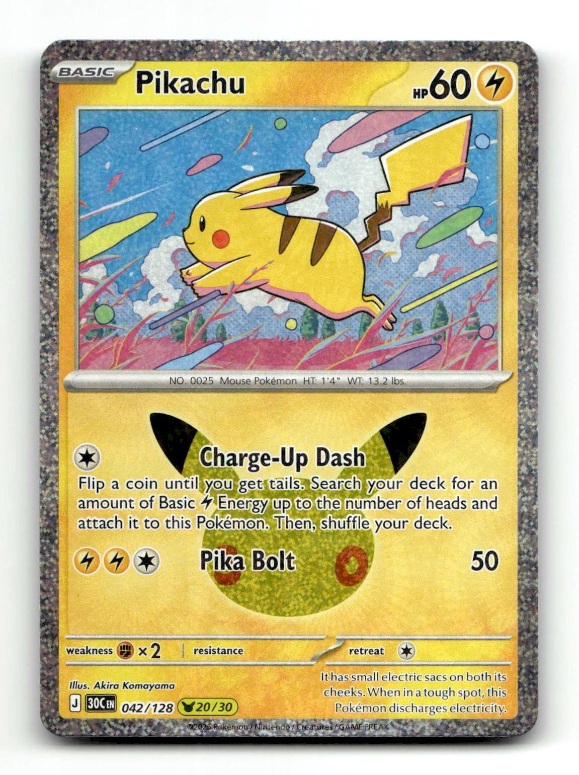 Pikachu Holofoil NM EN [30C - 042/128] Pokemon