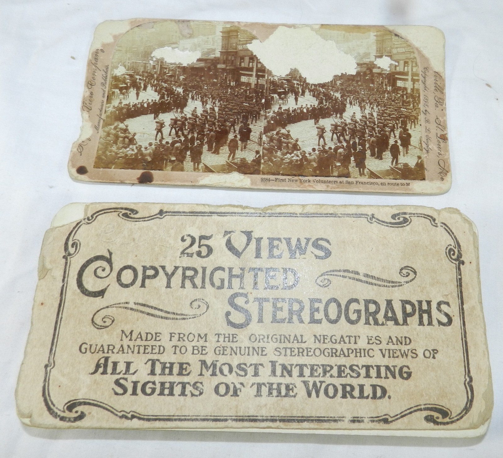 Vintage Lot of 26 Stereoview cards - World War I related
