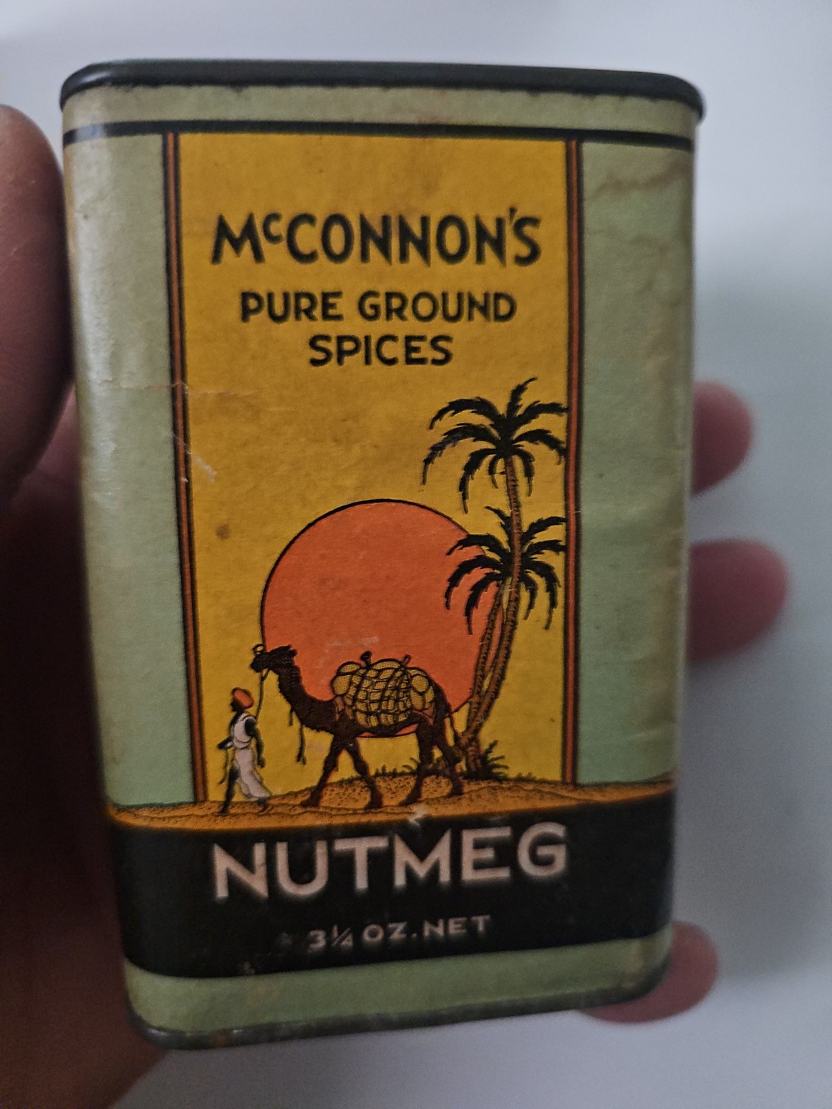 Vintage McConnon\'s Pure Ground Spices Nutmeg 3 1/4 Oz. 