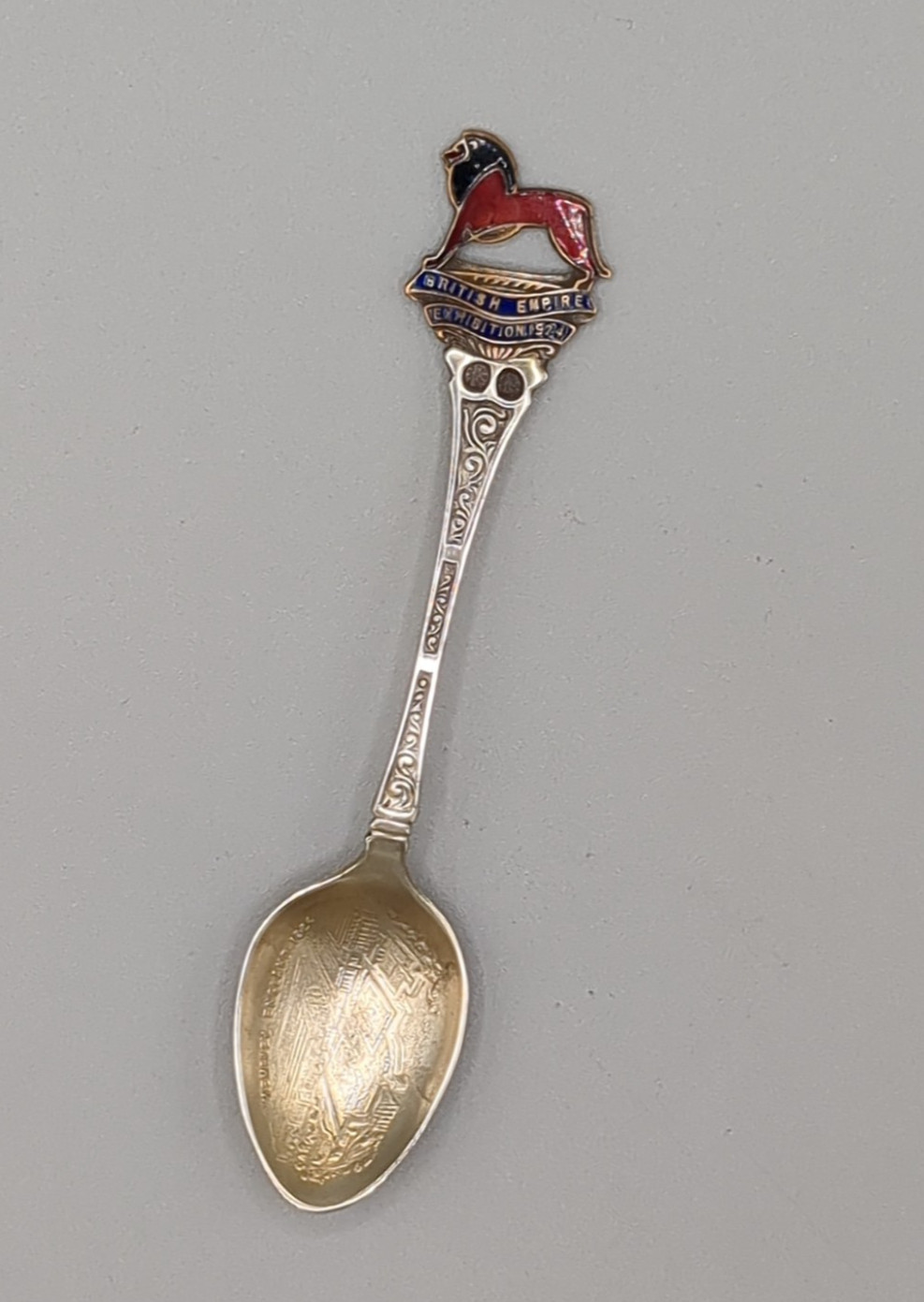 Antique 1924 British Empire Exhibition Enamel Souvenir Teaspoon – Wembley Antique 1924 British Empire Exhibition Enamel Souvenir Teaspoon – Wembley