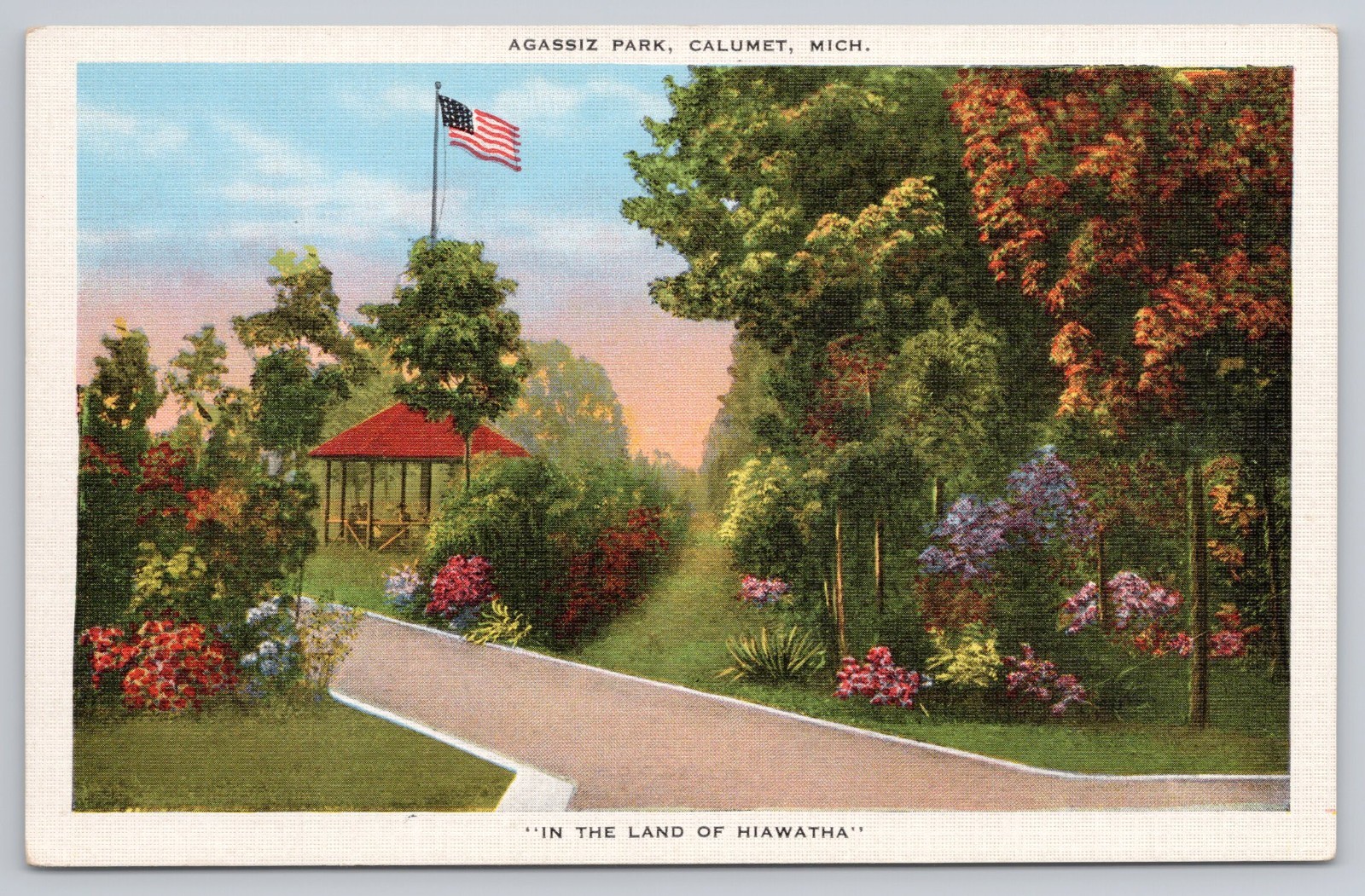 Agassiz Park Calumet MI Floral View Gazebo UNP