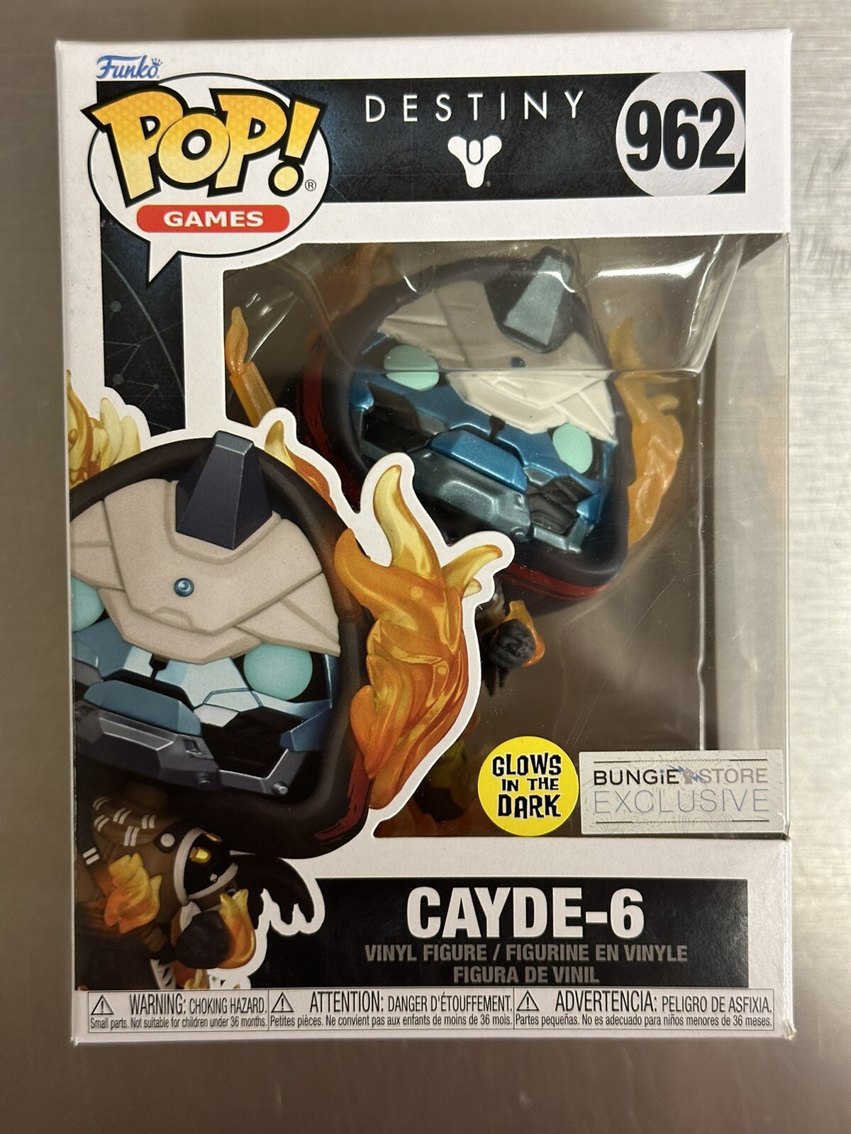 Funko Pop Vinyl: Destiny - Cayde-6 (Glow) Bungie (Exclusive) #962 w/Emblem Code