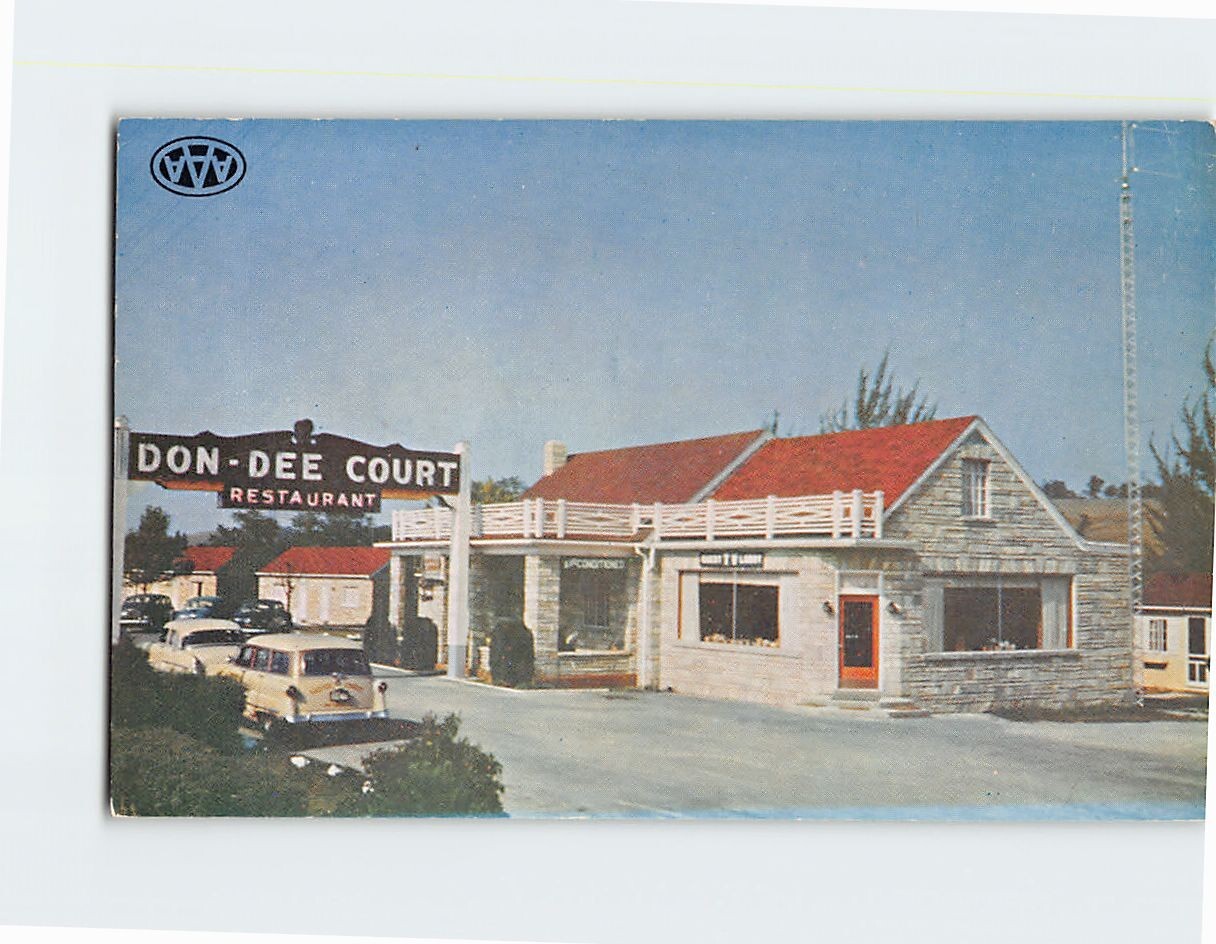Postcard Don Dee Court & Restaurant Virginia USA