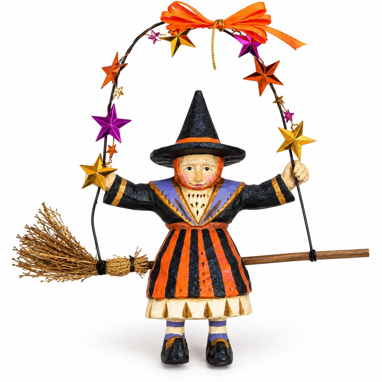 Rare Pam Schifferl Halloween Witch Broom Stars Midwest Cannon Falls Signed Rare Pam Schifferl Halloween Witch Broom Stars Midwest Cannon Falls Signed
