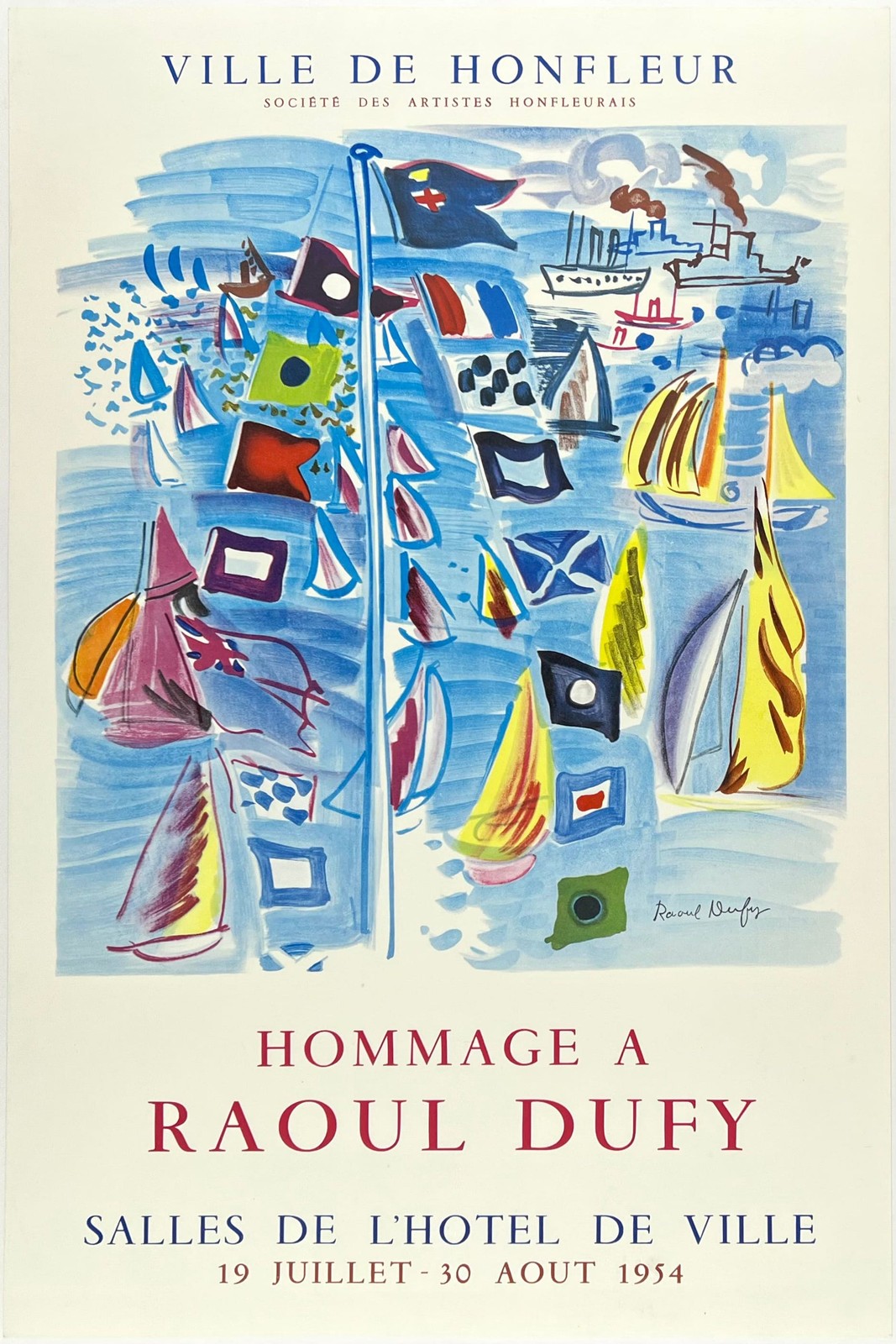 🎨 Raoul Dufy Art Print - 1954 Hommage A Raoul Dufy - 16x24