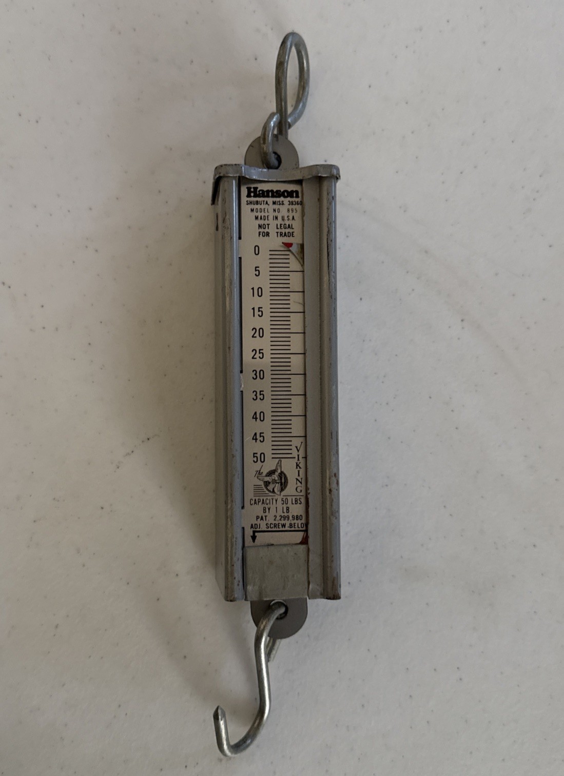VTG HANSON HANGING SCALE MODEL 895--\ VTG HANSON HANGING SCALE MODEL 895--\