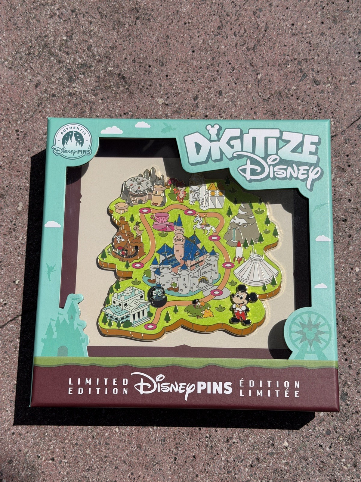 Disney Parks Digitize Disney Walt Disney World Map Jumbo Pin 2026 LE 2500 NEW