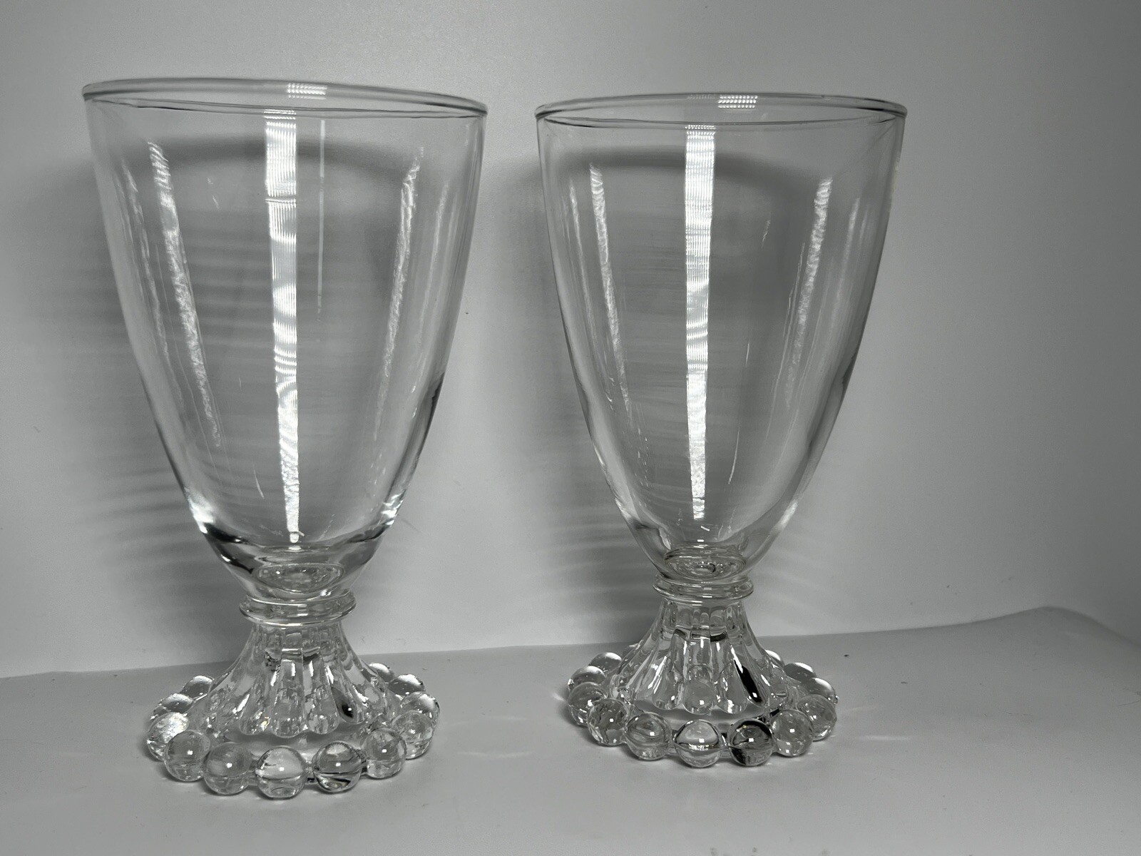 Set of 2 Vintage Anchor Hocking Boopie Glasses 5.5”T ￼x 3”W Ex. Used Condition