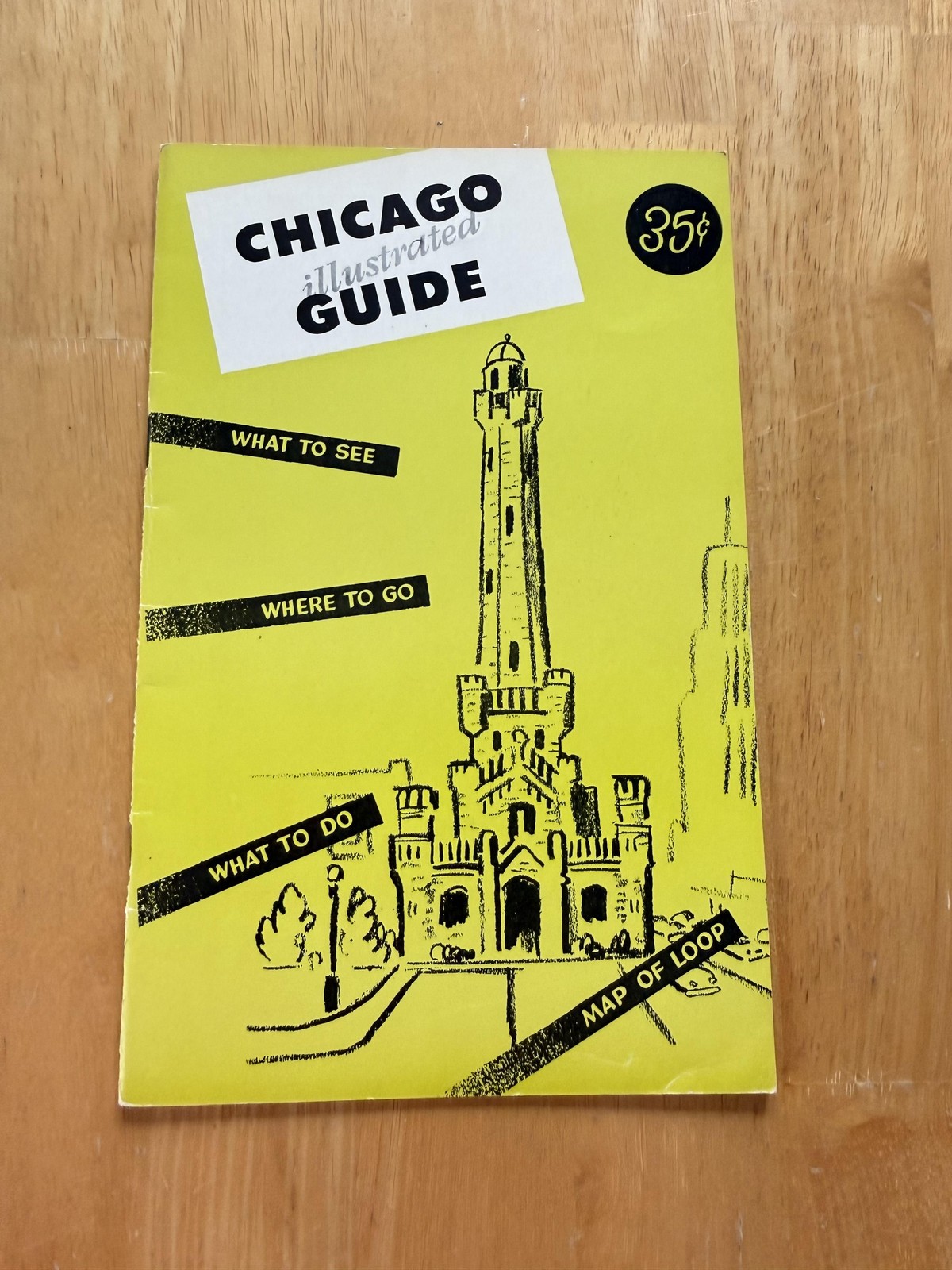 Vintage Chicago Illustrated Guide Tourist Booklet Loop Map Travel Illinois USA