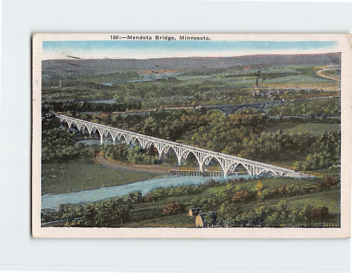 Postcard Mendota Bridge Minnesota USA