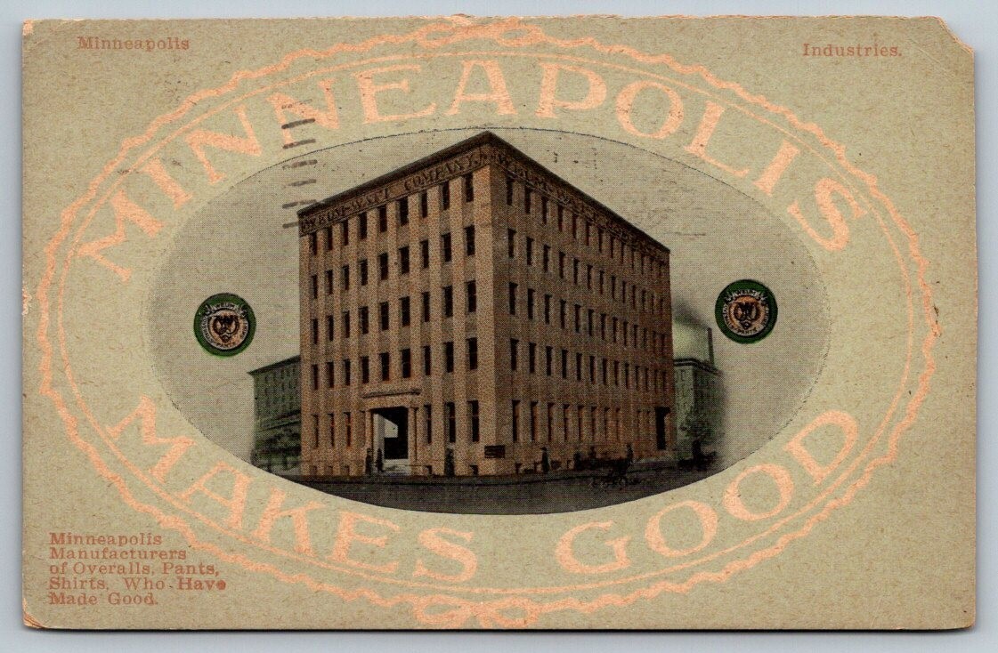 1908 Minneapolis Manufacturers Minnesota Postcard 1908 Minneapolis Manufacturers Minnesota Postcard
