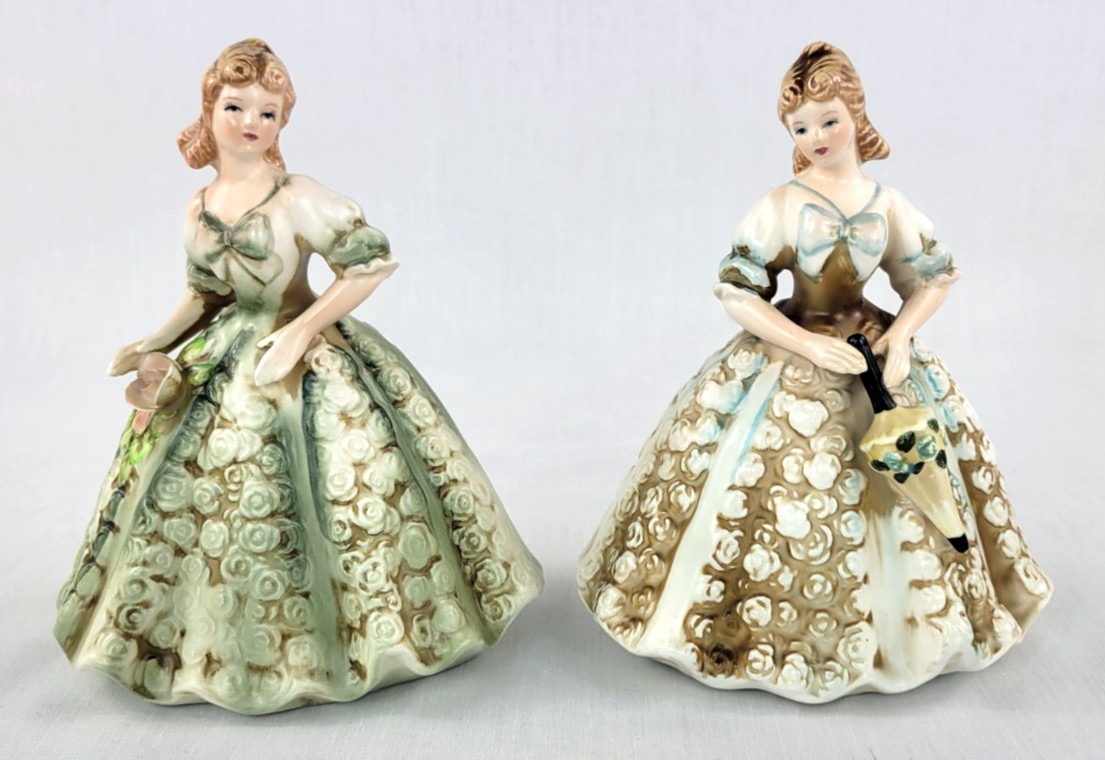 Vintage Lefton Colonial Girl Style Figurines 6