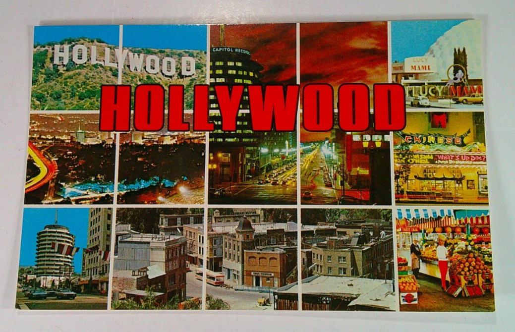 Vintage Images from HOLLYWOOD CALIFORNIA Postcard Capitol Records Unposted