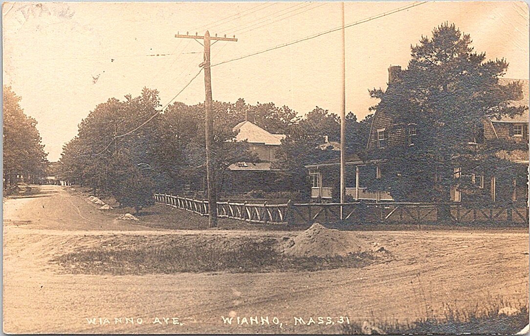 Wianno Massachusetts Street Scene RPPC 1923 Business District