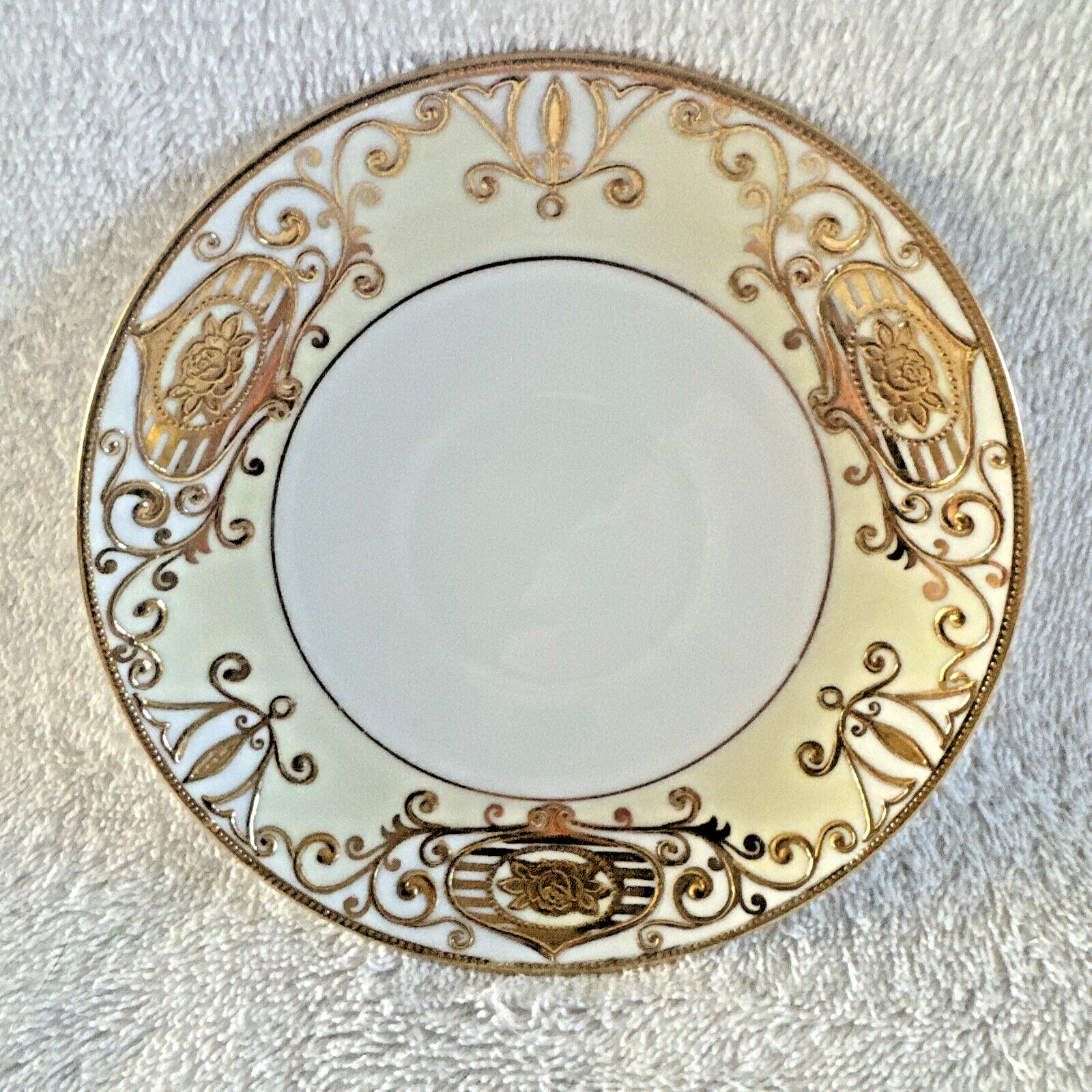 Vintage Noritake China 175 Christmas Ball Saucer(s)  5 1/2” Diameter Gold Mark