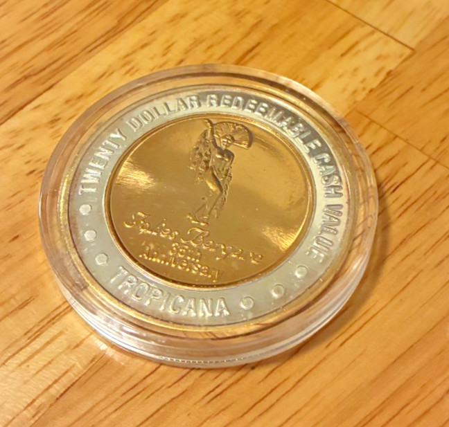 $20 Silver Strike Tropicana Casino & Hotel .999  Silver Las Vegas Folies Bergere