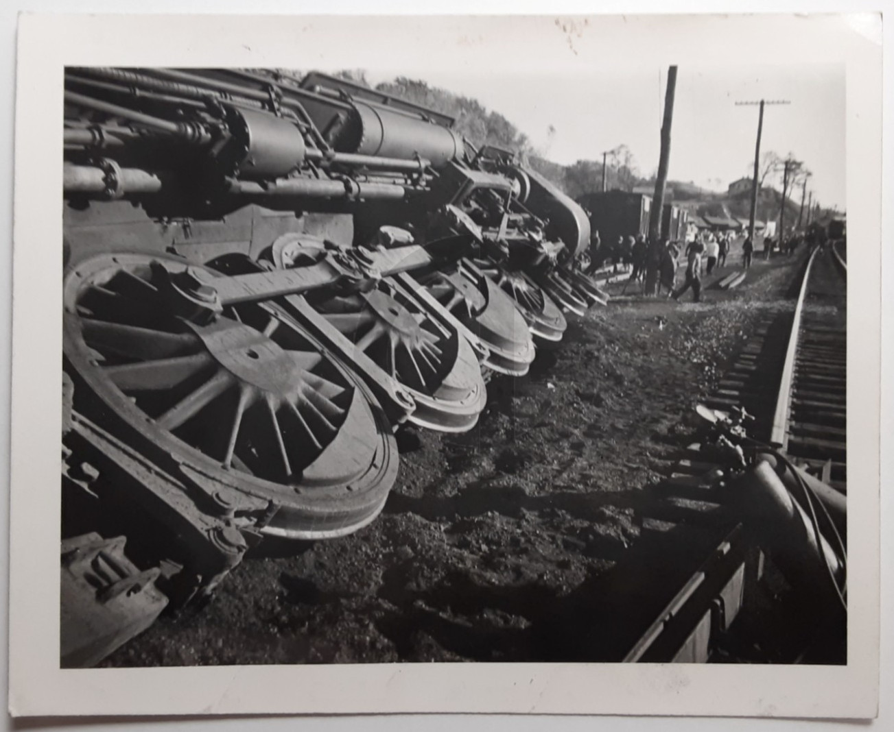 Northern Pacific Railroad Train Derailment in Montana: 1930\'s Snapshot Photo