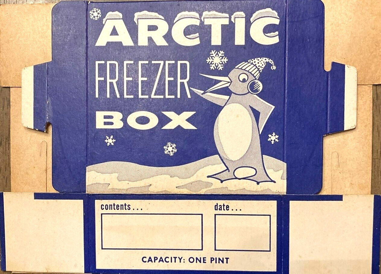 1950s Arctic Freezer Box w/ the Artic Freezer Penguin - New York, NY. 