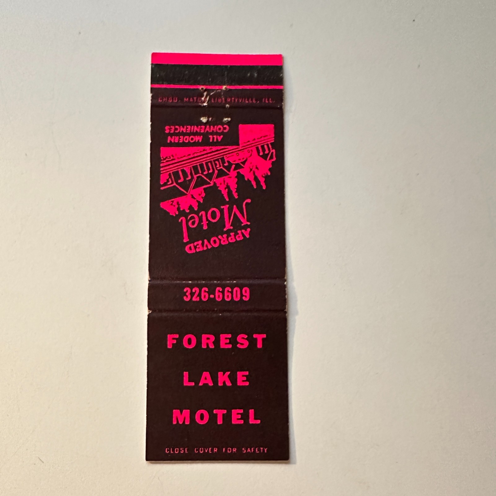 Forest Lake Motel Grand Rapids MN Vintage Matchbook Cover 5MB124-6