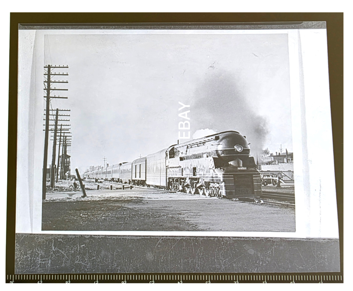 C. 1940s Pennsylvania Railroad Locomotive No. 6200 S-1 Gary, IN Copy Negative