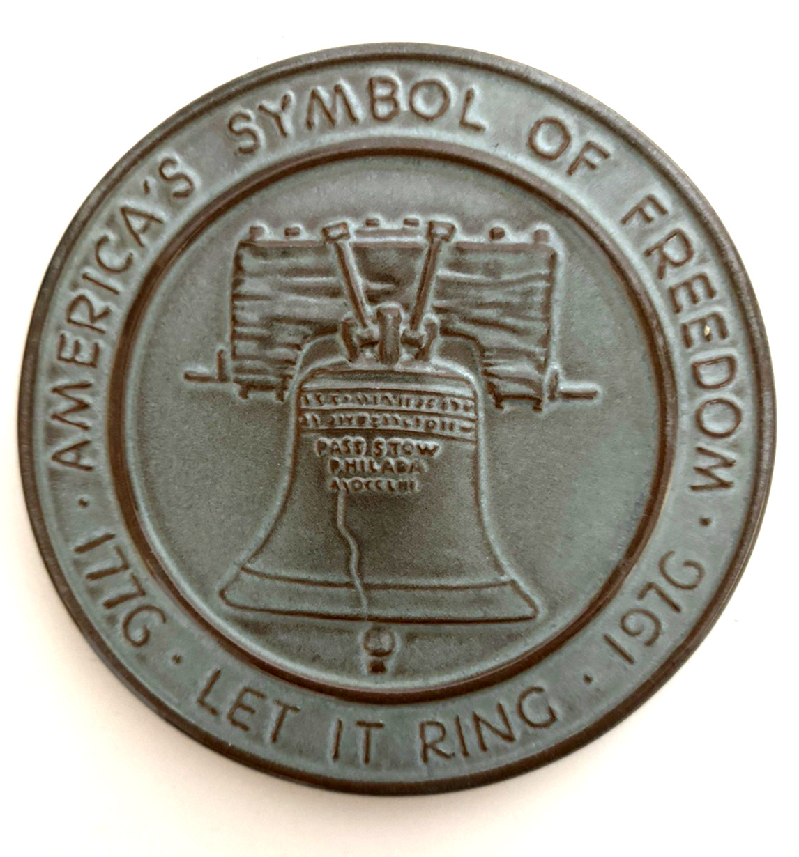 Frankoma Pottery Trivet - America's Symbol of Freedom - Let It Ring