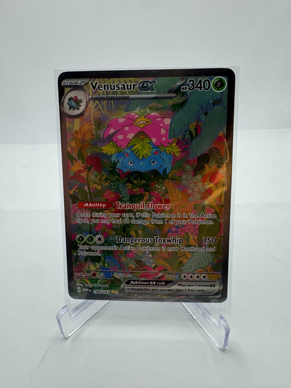 Pokemon Venusaur ex 198/165 SV: Scarlet & Violet 151 SIR Holo Full Art 198/165