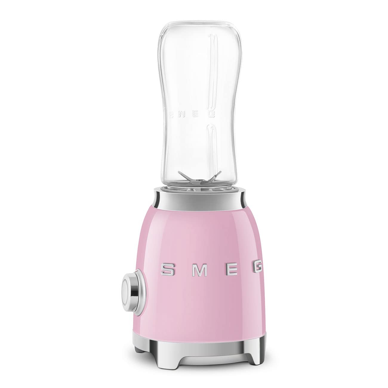 SMEG 50's Retro Style Personal Blender with Backlit Knob and Two Medium, Pink SMEG 50's Retro Style Personal Blender with Backlit Knob and Two Medium, Pink