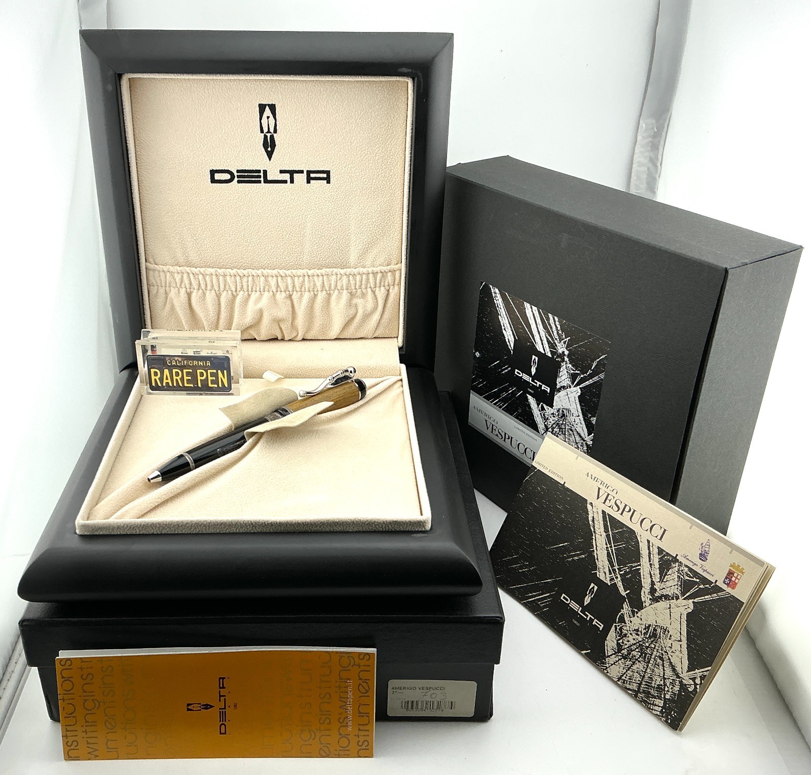 DELTA AMERIGO VESPUCCI Ballpoint pen BLACK/WOOD LE 931 NEW Year 2014
