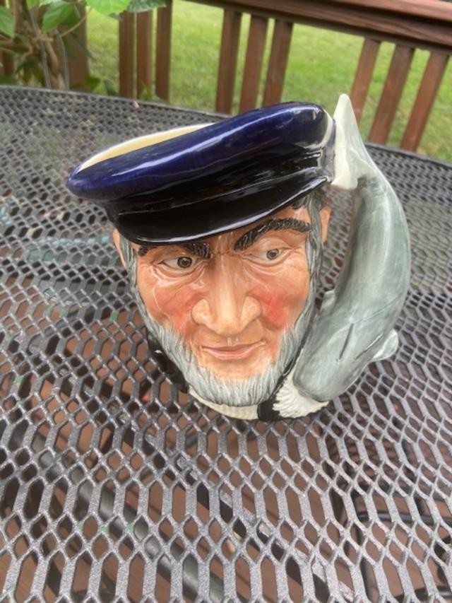 Royal Doulton Toby Jug CAPTAIN AHAB D6500  COPR 1958