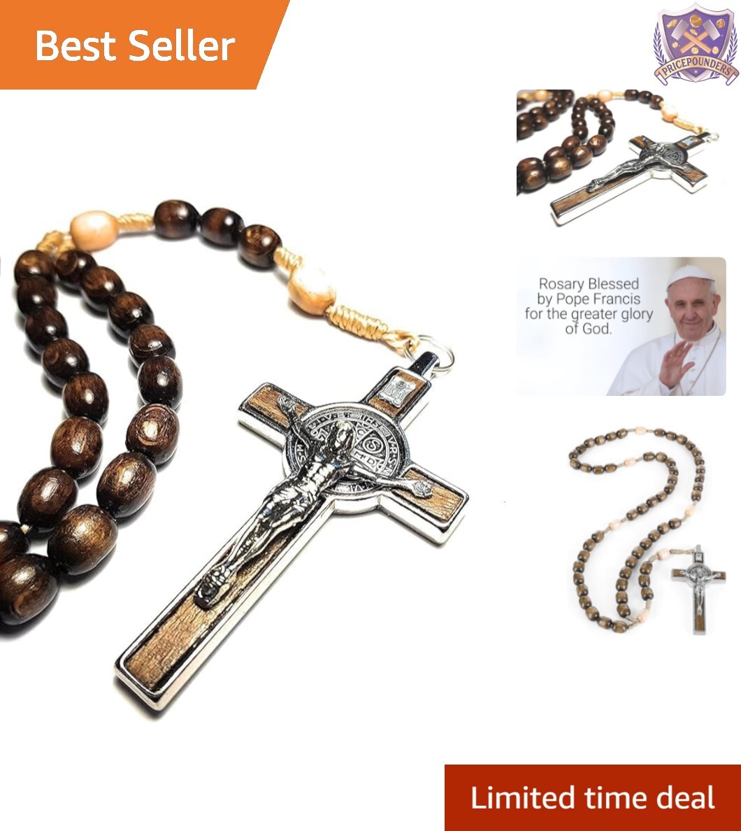 Authentic Italian Rosary Necklace Blessed by Pope - 21.5\ Authentic Italian Rosary Necklace Blessed by Pope - 21.5\