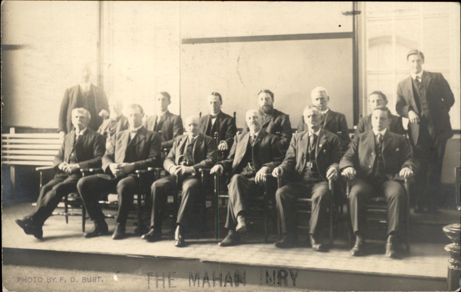 Bennington Vermont VT Mahan Jury Murder Trial Real Photo Postcard bhn