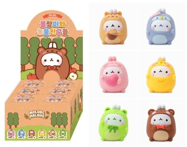 Molang and Animal Friends Version : 6 Figure Full Set Genuine