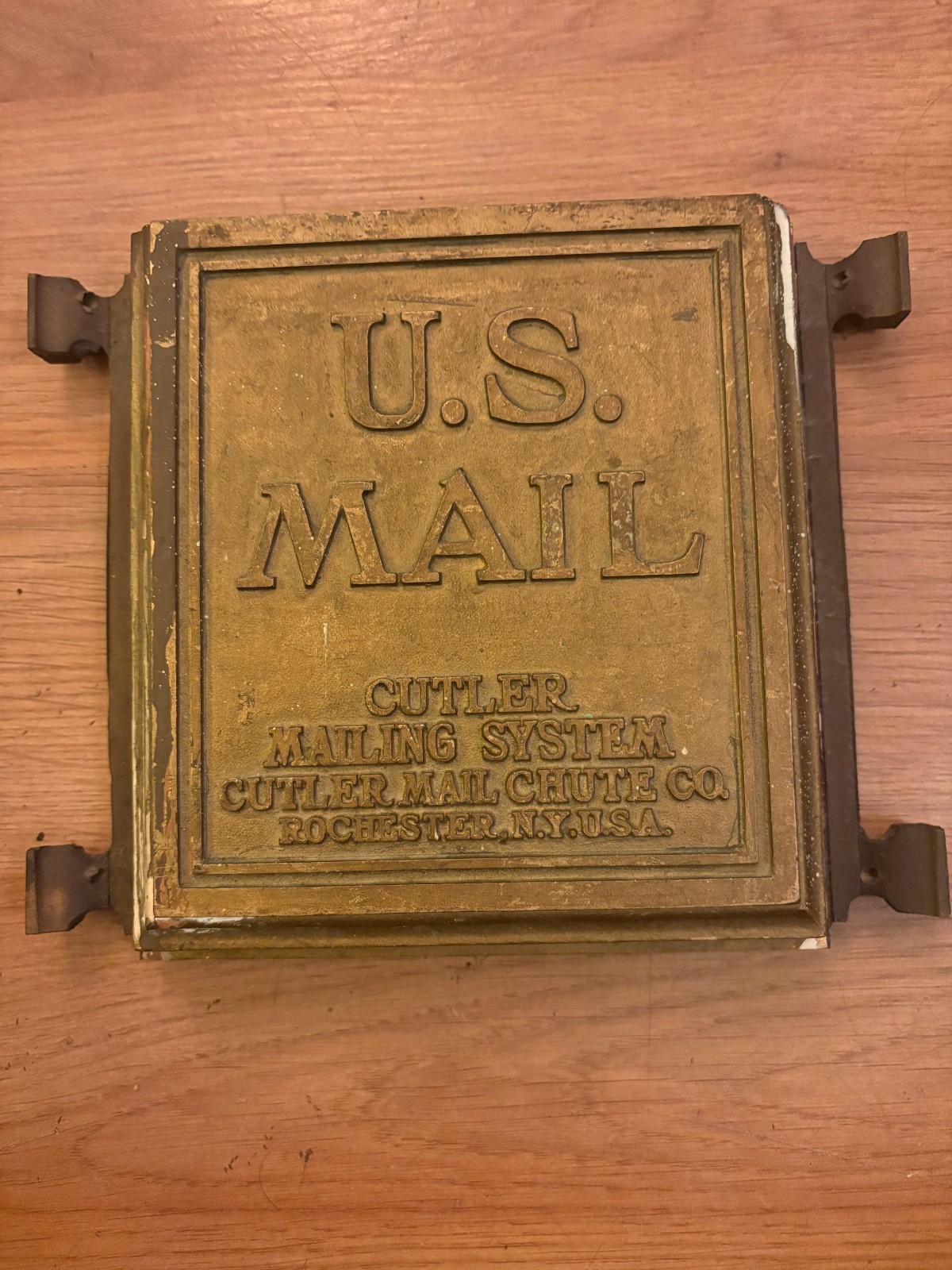Vintage Cutler Mailing System Mail Chute Mailing Slot U.S. Mail - RARE