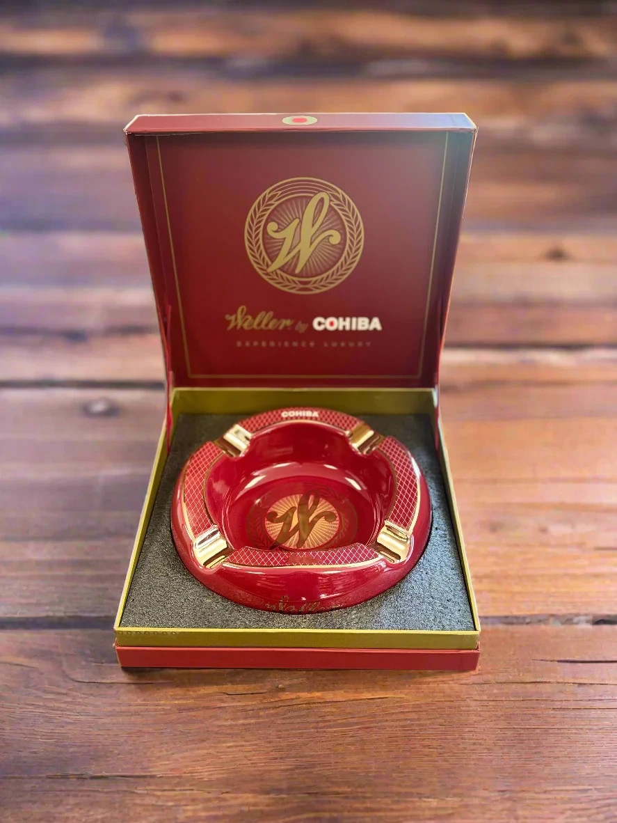 RARE Weller Antique 107 Red Cohiba Ashtray Cigar Ash Tray Bourbon Stagg Blantons